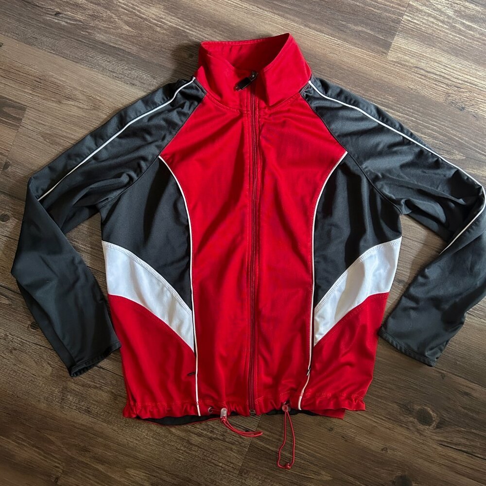 Sporty Red, Black, White Lightweight Jacket